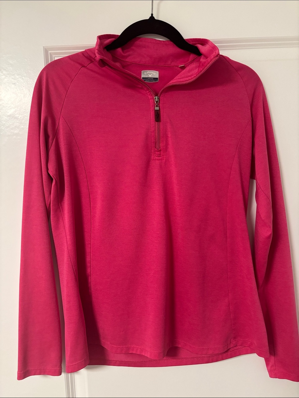 Callaway Women's Quarter-Zip Turtleneck Sweater - Fuchsia Pink